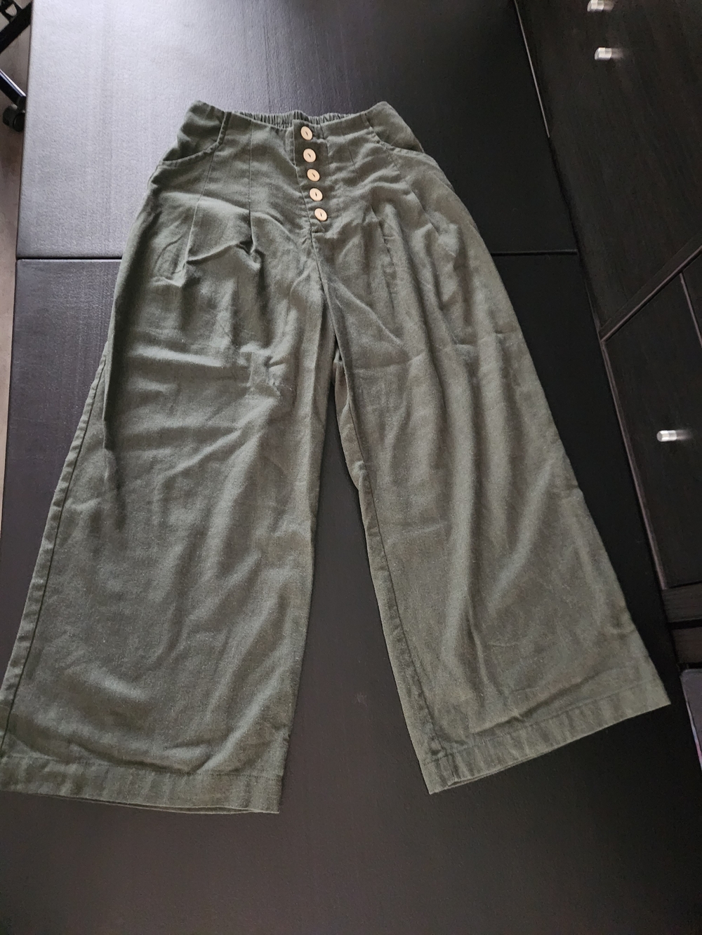 High-Rise Wide Leg Olive Pants By blue rain Size Small